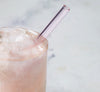 Glass Straws in Rose Garden Pink