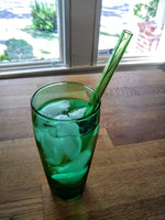 Glass Straws in Forest Green